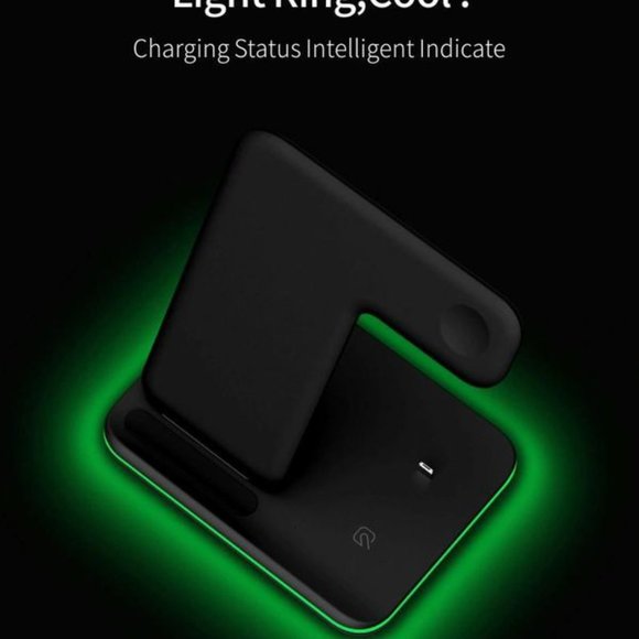 3 in 1 Wireless Charging Dock in White or Black - Picture 9 of 10